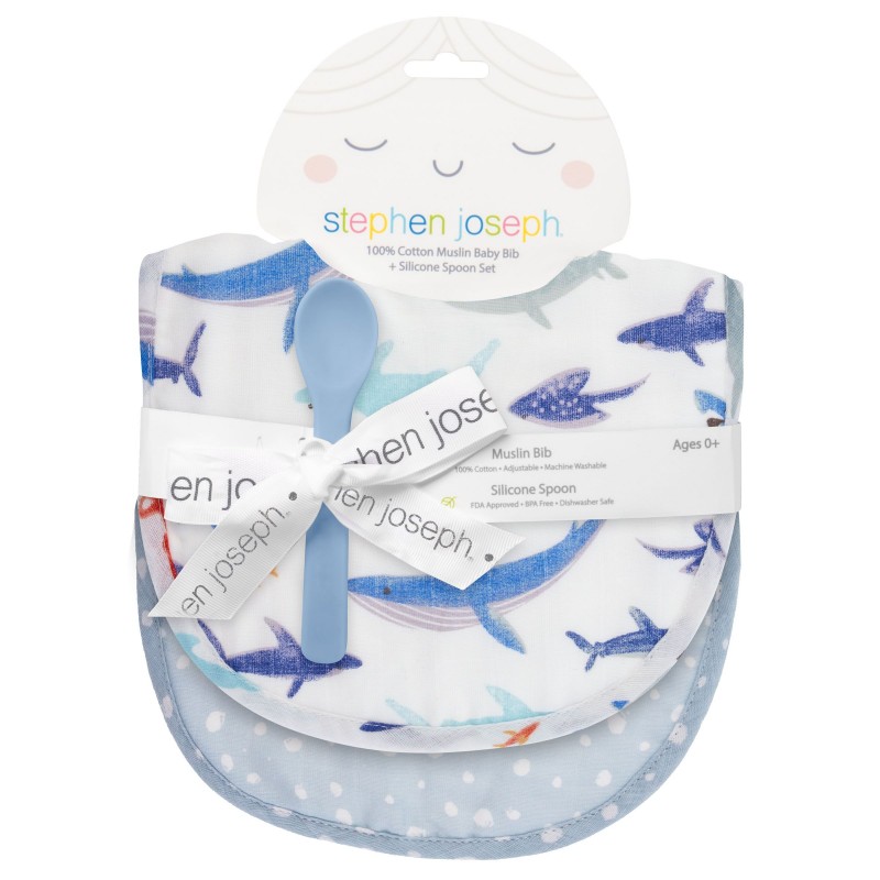 Set muslin slinčkov in žličke MORSKI PES