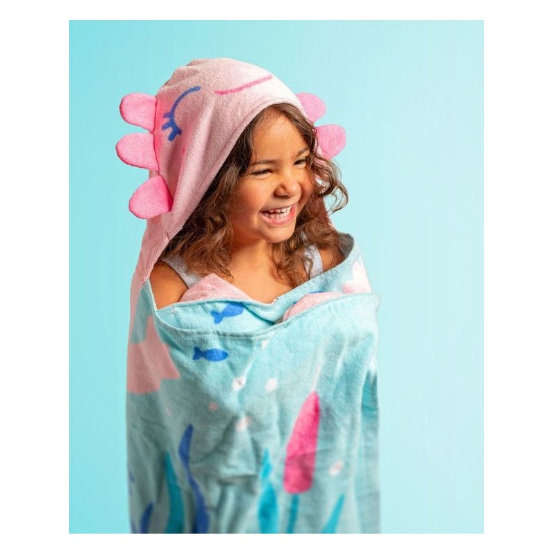 Brisača s kapuco AXOLOTL