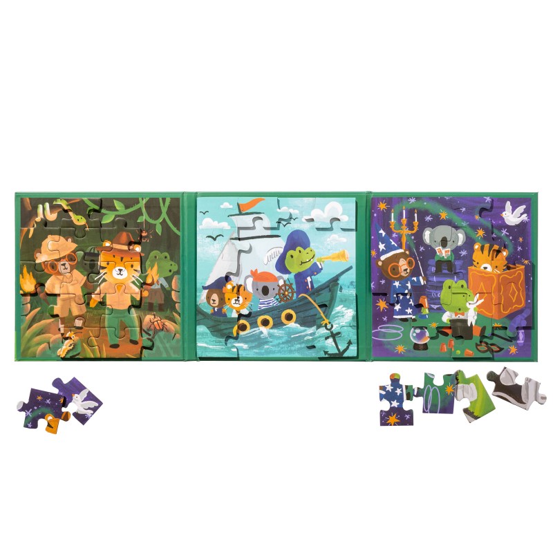 4-stranske magnetne puzzle ZOO