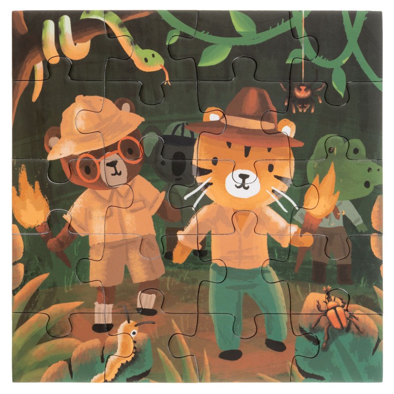 4-stranske magnetne puzzle ZOO