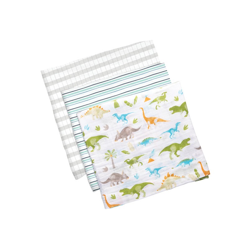 Komplet 3 muslin odejic DINO