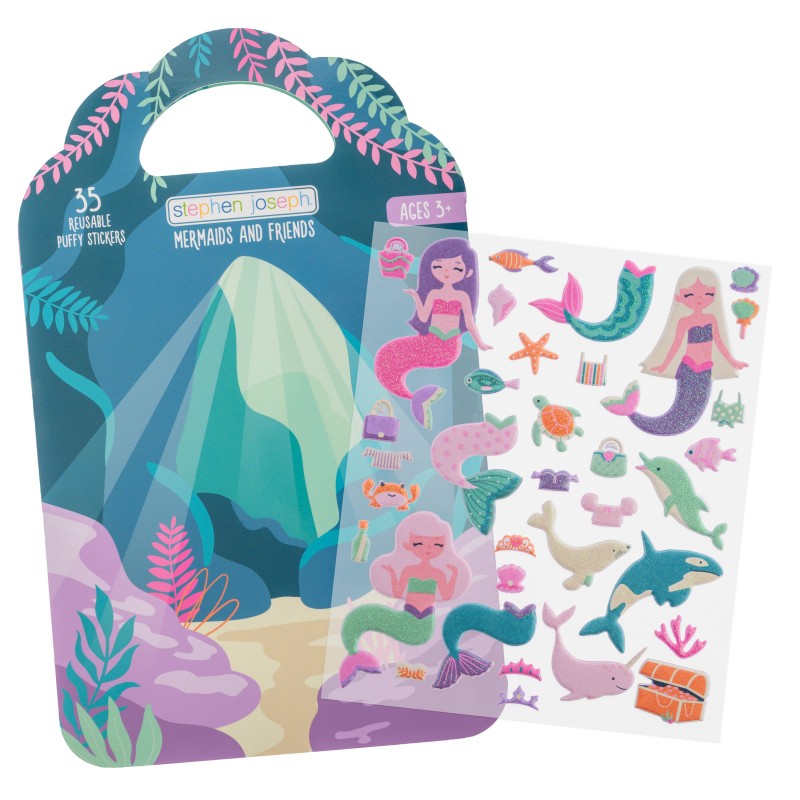 Knjiga z mehkimi nalepkami MORSKA DEKLICA