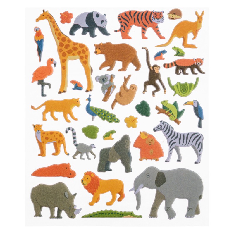 Knjiga z mehkimi nalepkami ZOO