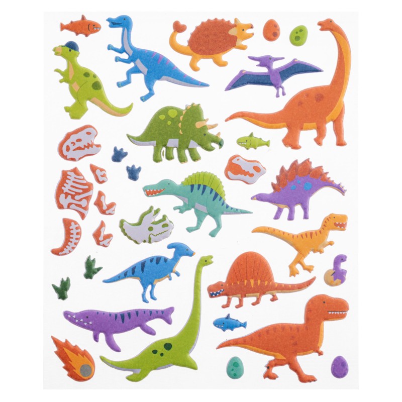 Knjiga z mehkimi nalepkami DINOZAVER