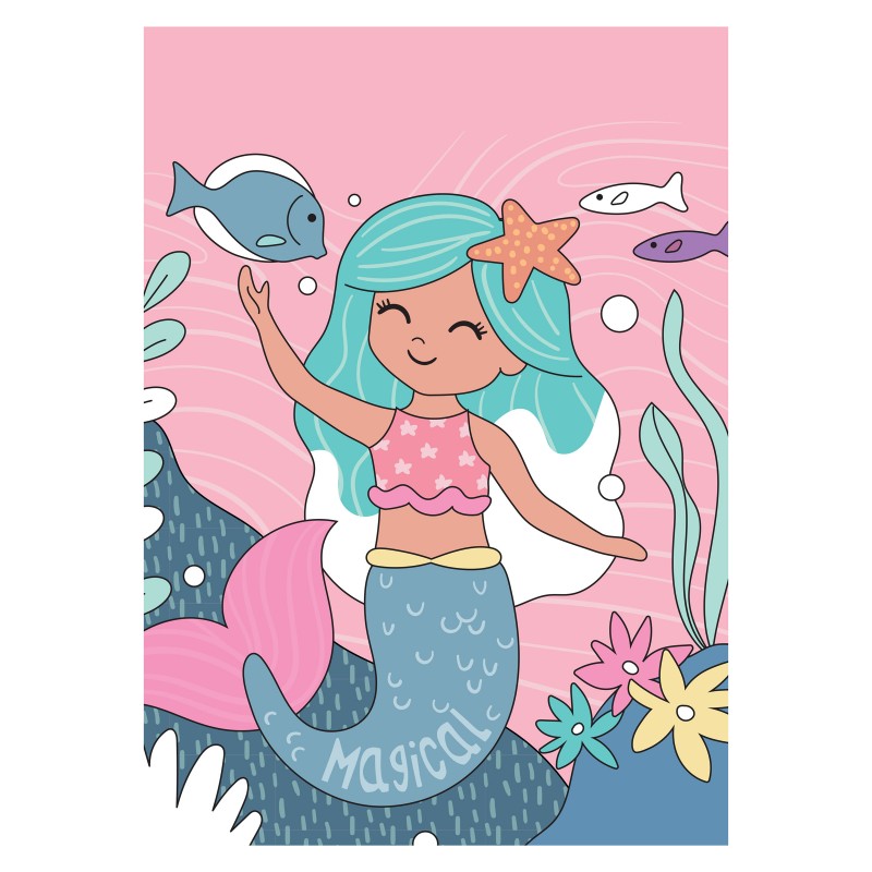 Čarobni ustvarjalni set za barvanje MORSKA DEKLICA