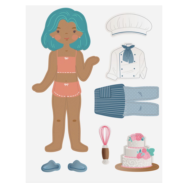 Ustvarjalni set papirnate lutke USTVARJALKA