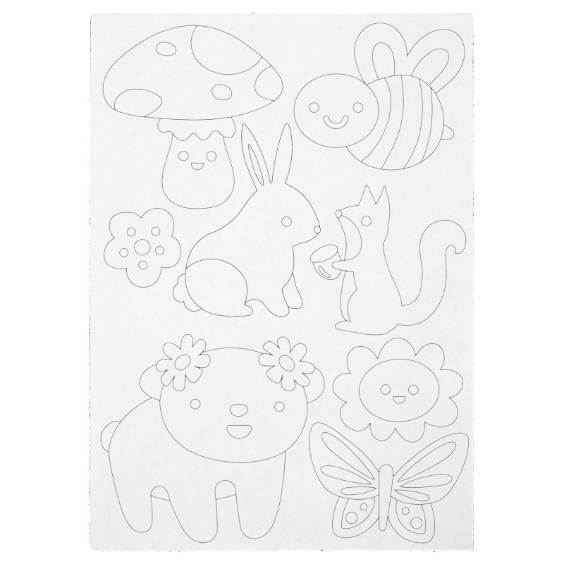 Ustvarjalni set nalepk iz folije GOZD