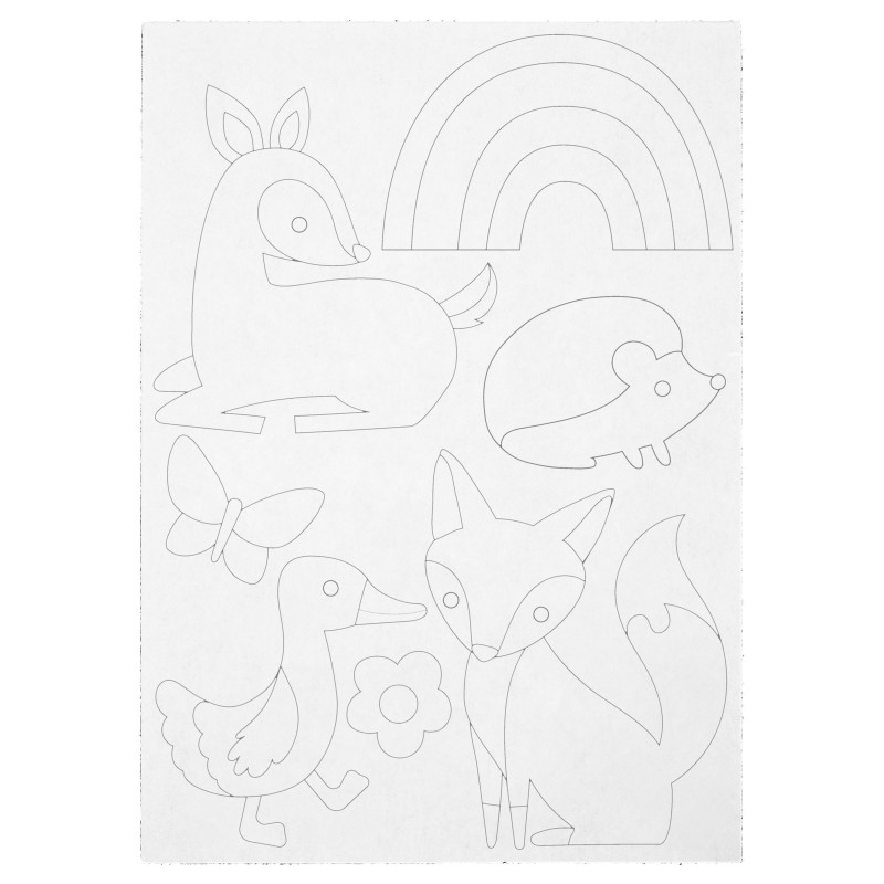 Ustvarjalni set nalepk iz folije GOZD