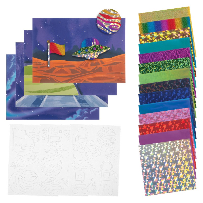 Ustvarjalni set nalepk iz folije VESOLJE