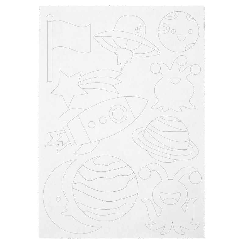 Ustvarjalni set nalepk iz folije VESOLJE