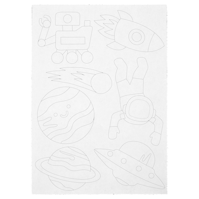 Ustvarjalni set nalepk iz folije VESOLJE