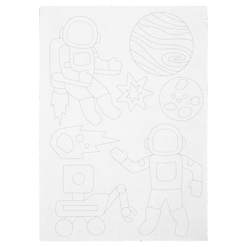 Ustvarjalni set nalepk iz folije VESOLJE