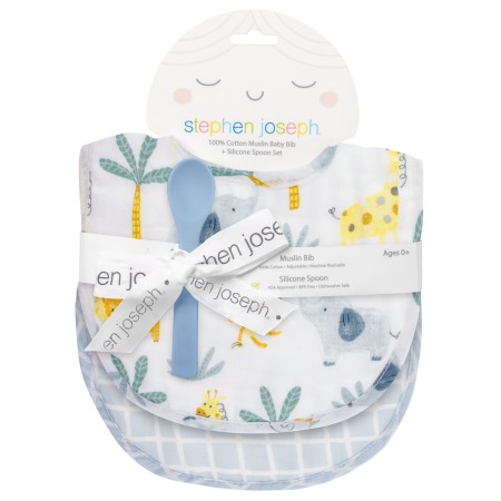 Set muslin slinčkov in žličke ZOO