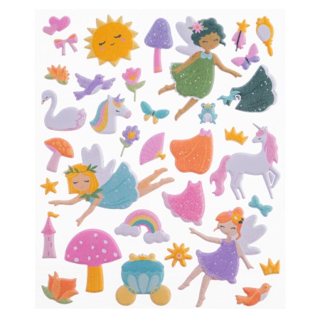 Knjiga z mehkimi nalepkami PRINCESKA