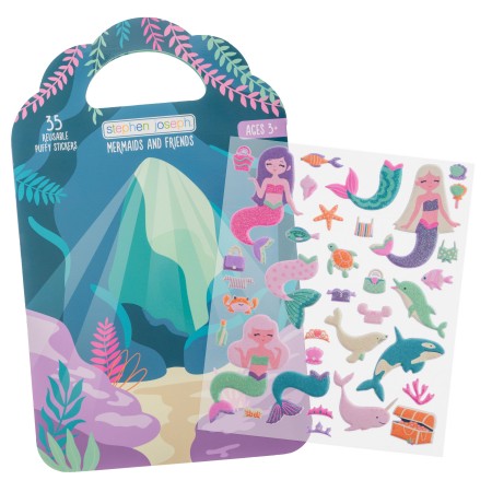 Knjiga z mehkimi nalepkami MORSKA DEKLICA