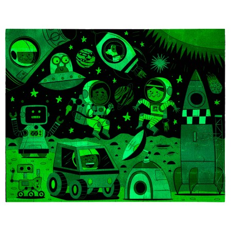 Sestavljanka, ki sveti v temi VESOLJE