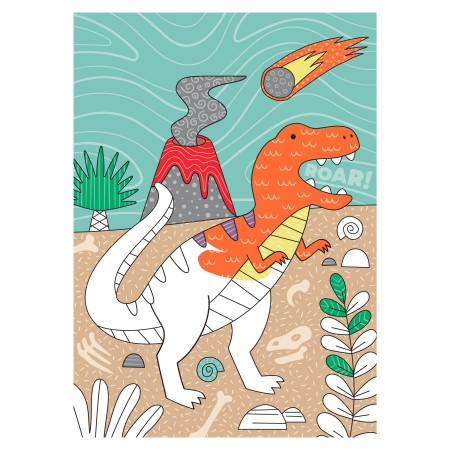 Čarobni ustvarjalni set za barvanje DINOZAVER