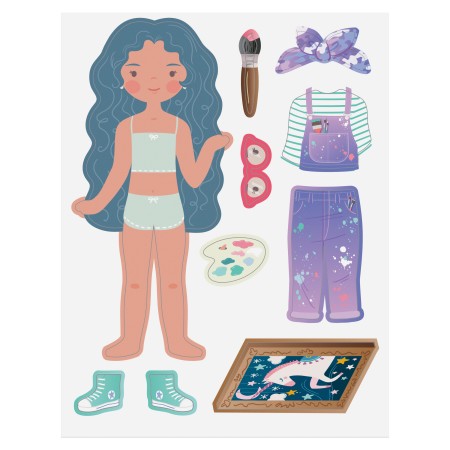 Ustvarjalni set papirnate lutke USTVARJALKA