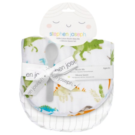 Set muslin slinčkov in žličke DINO