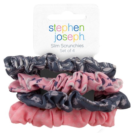 Scrunchies PINK & GRAY FLORAL