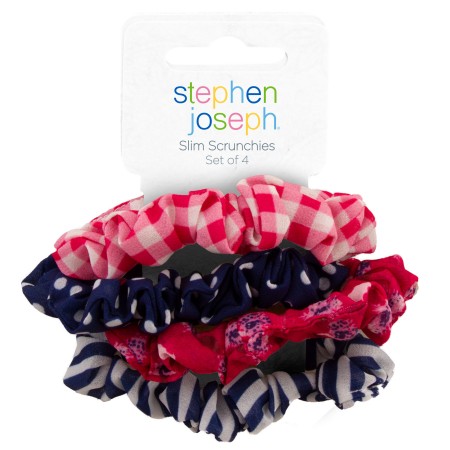 Scrunchies PINK & NAVY FLORAL