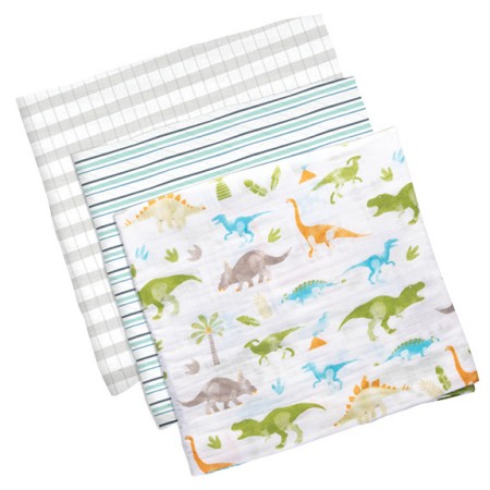Komplet 3 muslin odejic DINO